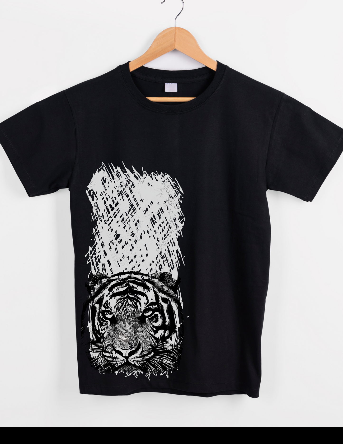 Tiger sketch abstract vintage graphic doodle art tees unisex