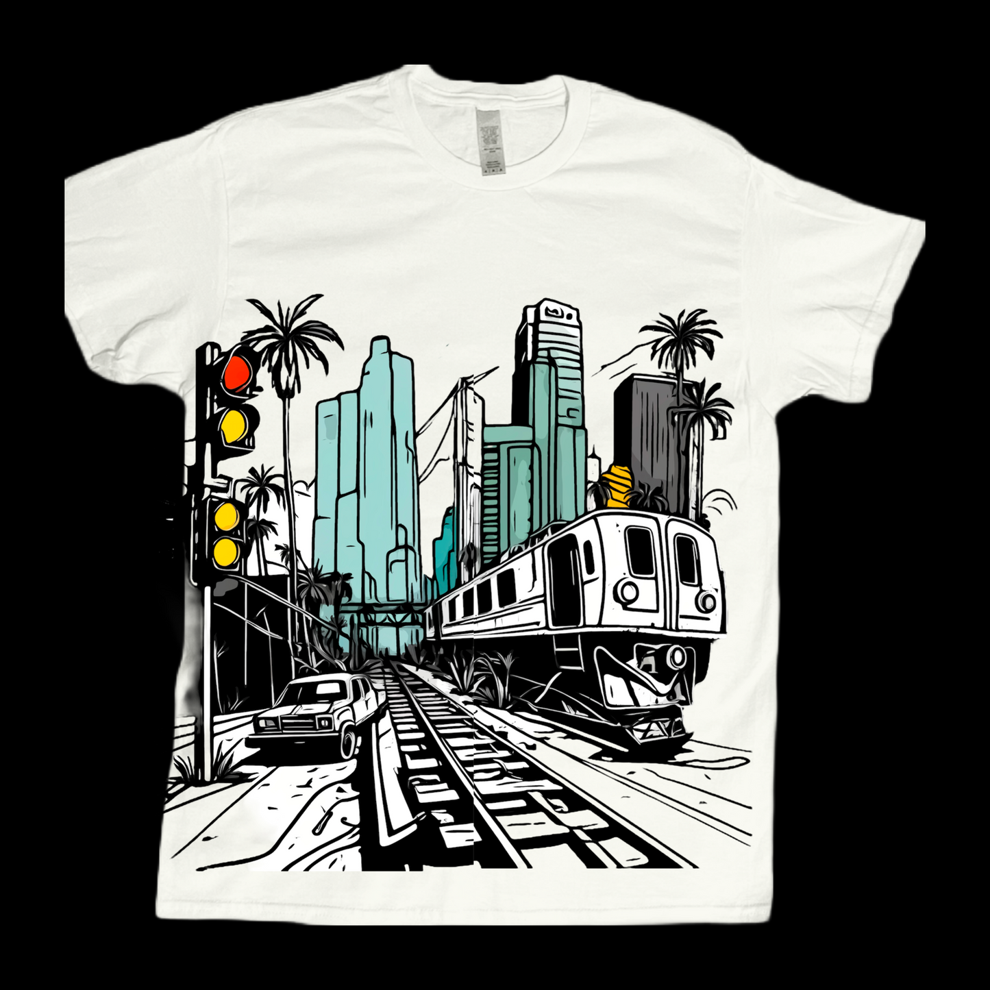 City train graphic tees unisex