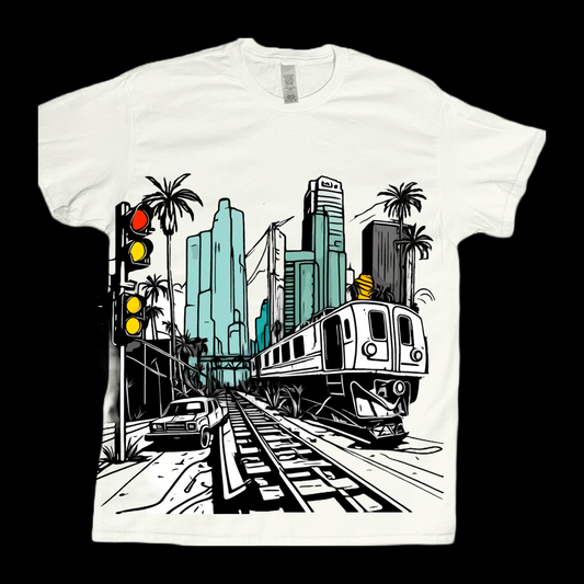 City train graphic tees unisex