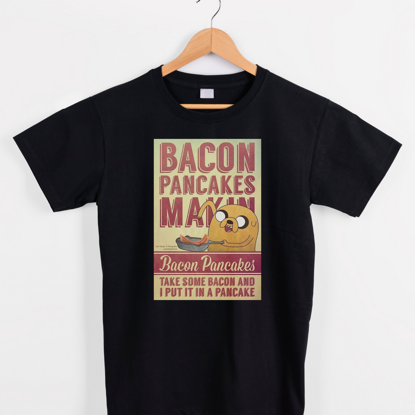 Bacon pancake breakfast graphic tees unisex