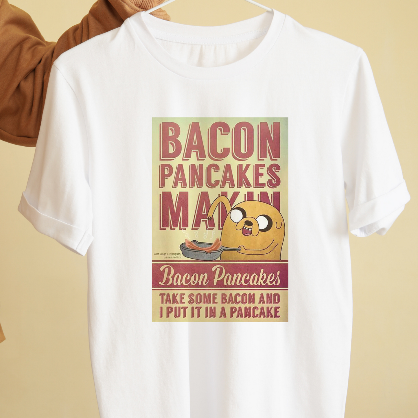 Bacon pancake breakfast graphic tees unisex