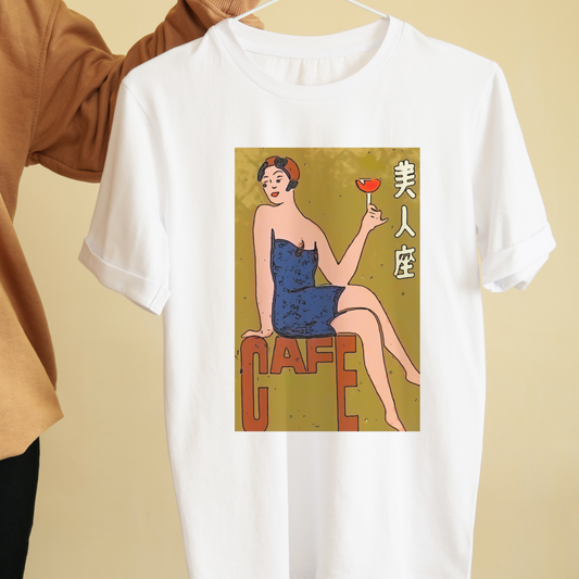 Cafe japanese graphic tees unisex